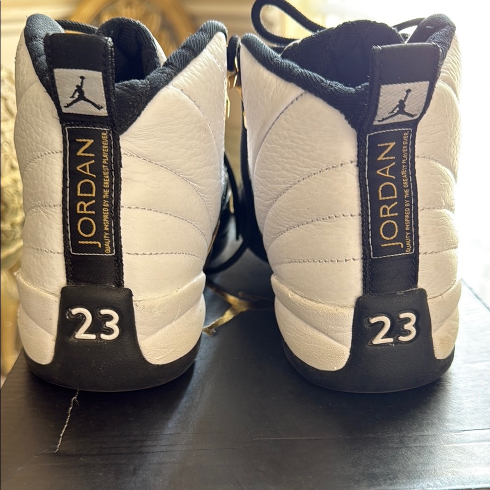 Jordan Retro 12 Black White Sneakers - Picture 9 of 10